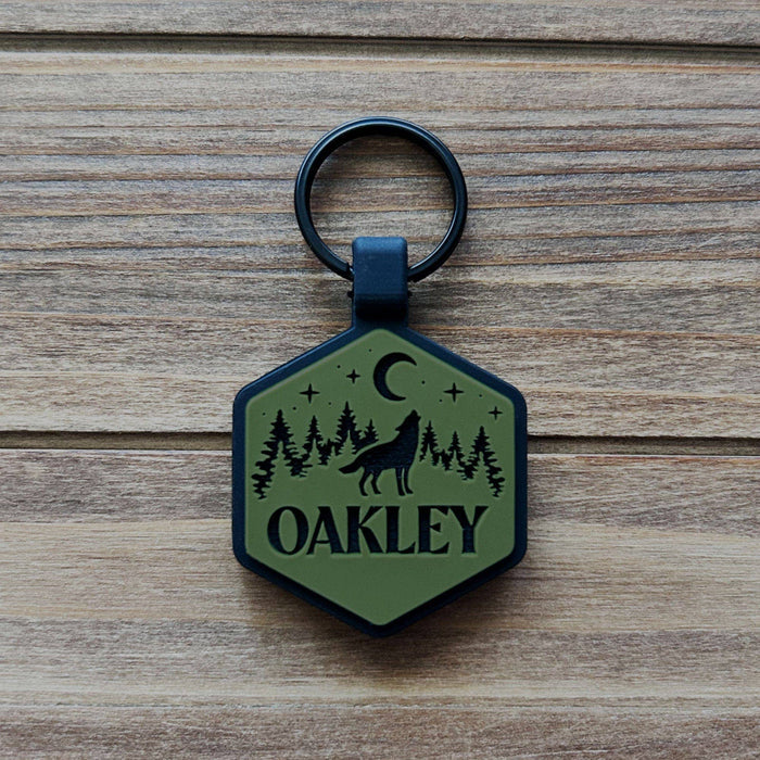 Stay Wild Silicone ID Tag: Taupe - Dog.Dog.Cat.