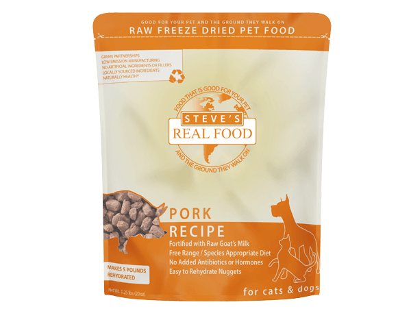 Steve's Real Food Freeze-Dried Pork Nuggets – 20 oz (1.25 lb) - Dog.Dog.Cat.