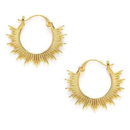 Sunburst Hoop Earrings