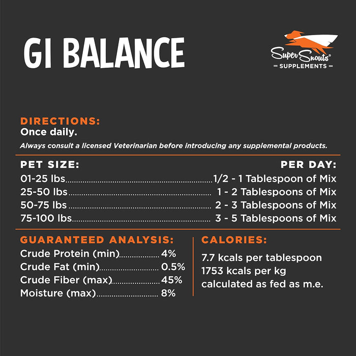 Super Snouts Supplements-GI Balance : 3.5 oz - Dog.Dog.Cat.