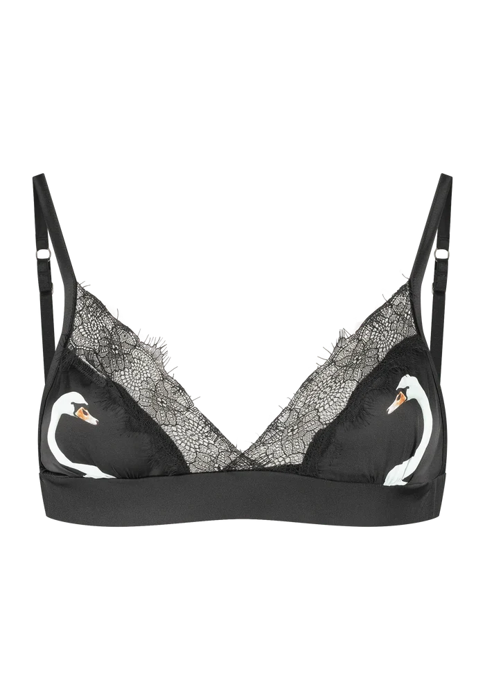 Swan Lake Silk Lace Bralette