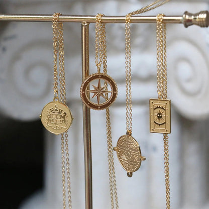 Symbol Pendant Necklace Modern Layering Elements Crushes.