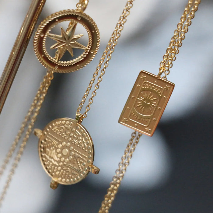 Symbol Pendant Necklace Modern Layering Elements Crushes.