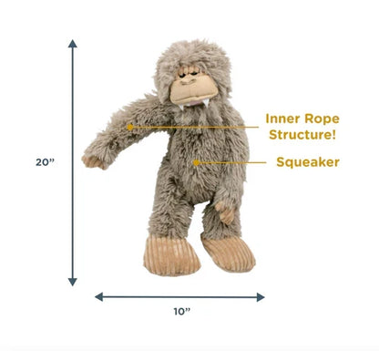 Tall Tails Big Foot Dog Toy - 2 Foot Giant Plush Squeaker Toy for Large Dogs - Dog.Dog.Cat.