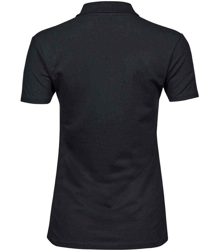 Tee Jays Ladies Luxury Stretch Polo Shirt | Black - Eg Clothing UK
