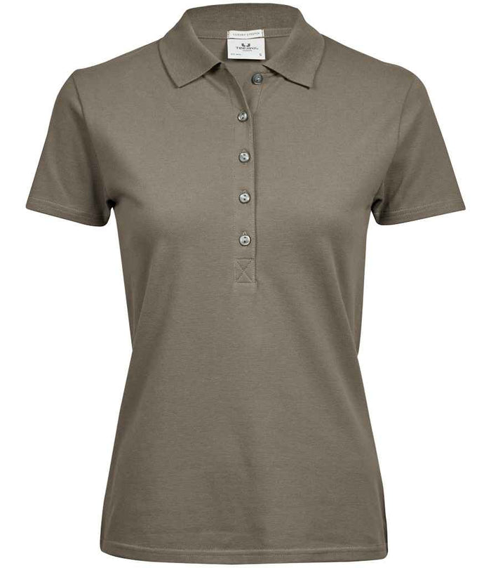 Tee Jays Ladies Luxury Stretch Polo Shirt | Clay - Eg Clothing UK
