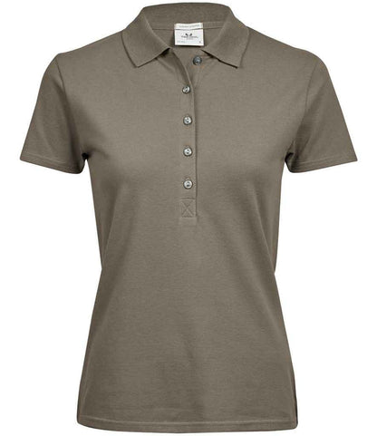 Tee Jays Ladies Luxury Stretch Polo Shirt | Clay - Eg Clothing UK