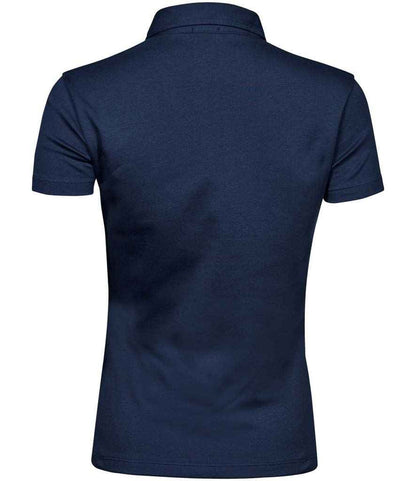 Tee Jays Ladies Pima Cotton Interlock Polo Shirt | Navy - Eg Clothing UK