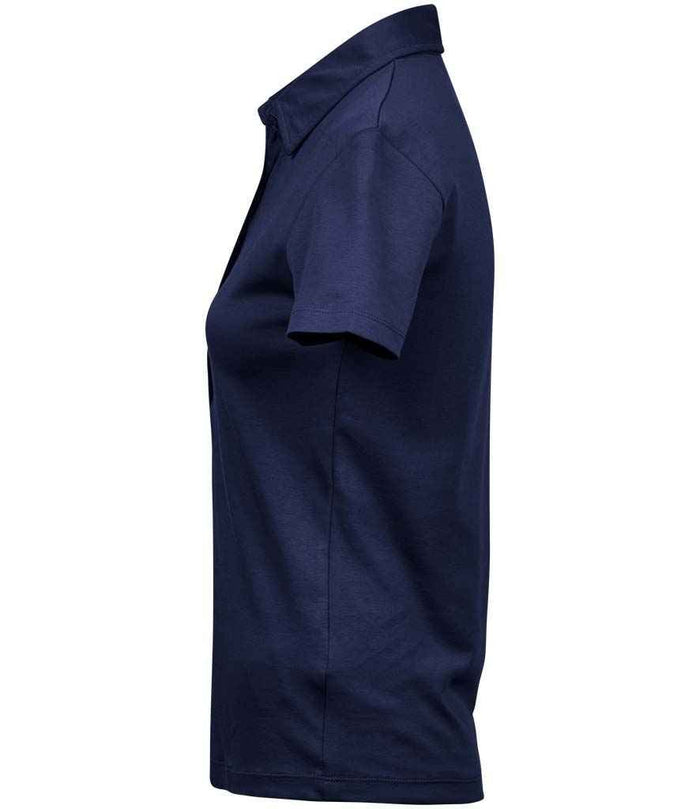 Tee Jays Ladies Pima Cotton Interlock Polo Shirt | Navy - Eg Clothing UK