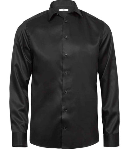Tee Jays Comfort Fit Long Sleeve Oxford shirt cotton-rich easy-iron fabric fused cut away collar pearlised buttons curved hem