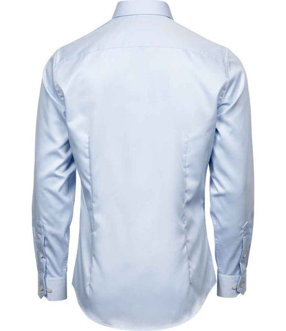 Tee Jays Luxury Comfort Fit Long Sleeve Oxford Shirt | Light Blue - Eg Clothing UK