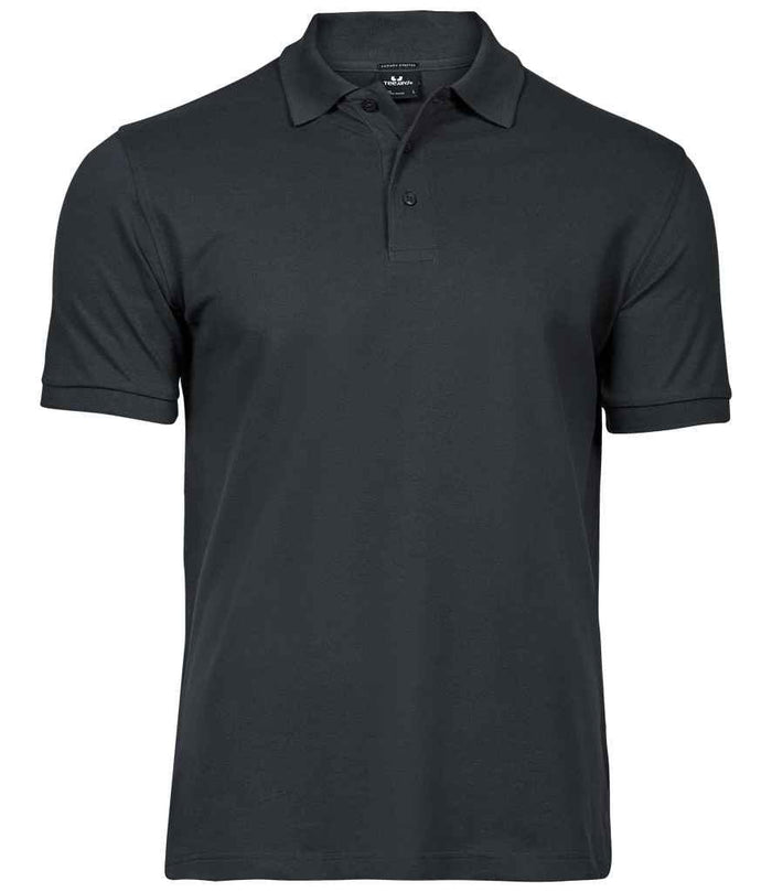 Tee Jays Luxury Stretch Piqué Polo Shirt | Dark Grey - Eg Clothing UK