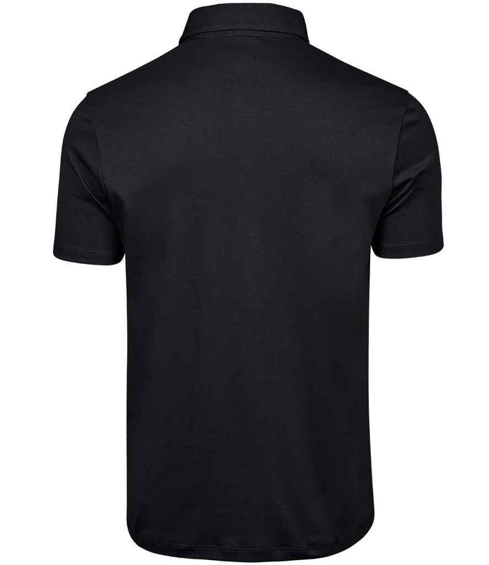Tee Jays Pima Cotton Interlock Polo Shirt | Black - Eg Clothing UK