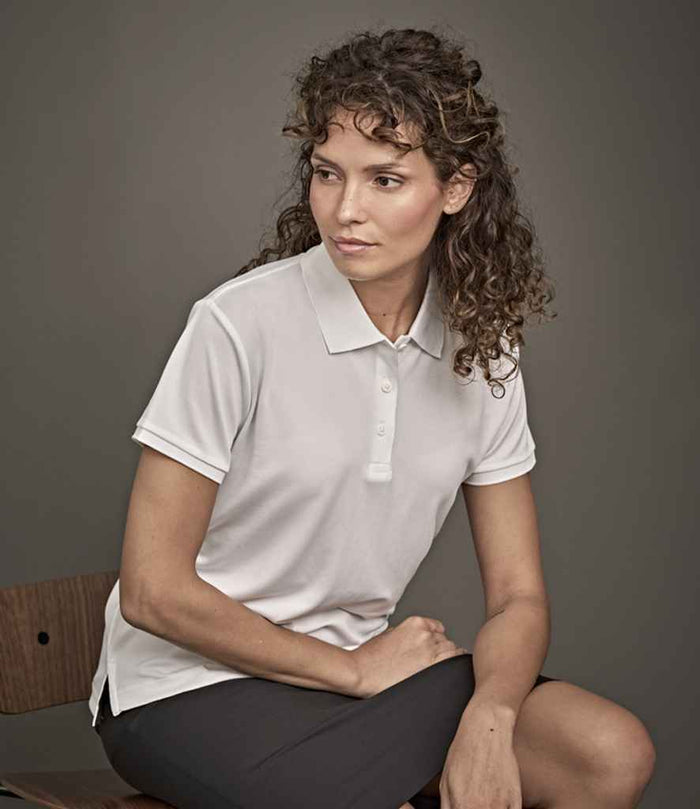 Tee Jays Ladies Club Polo Shirt | White - Eg Clothing UK