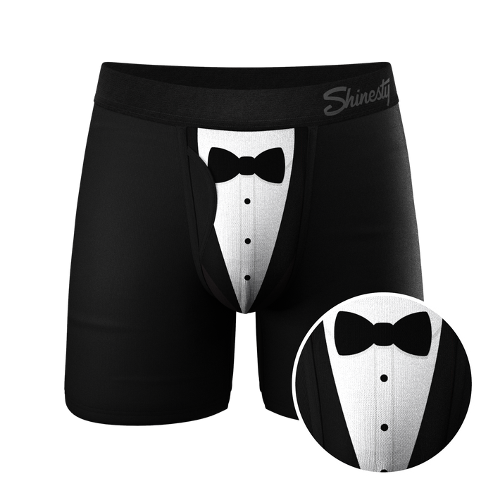 The 009 | Black Tuxedo Ball Hammock® Pouch Underwear Fly