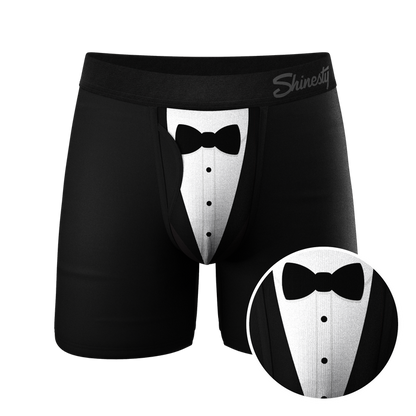 The 009 | Black Tuxedo Ball Hammock® Pouch Underwear Fly