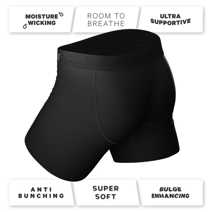The 009 | Black Tuxedo Ball Hammock® Pouch Underwear Fly