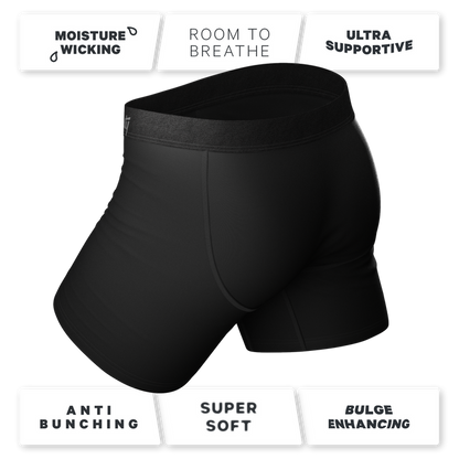 The 009 | Black Tuxedo Ball Hammock® Pouch Underwear Fly