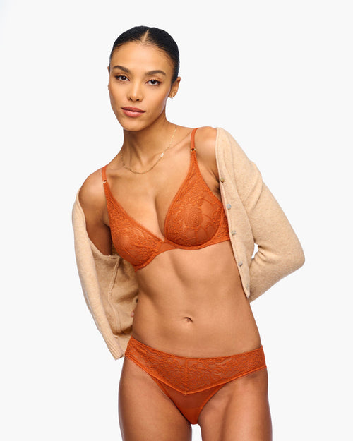 Orange Bh - Crisanta Tiefer Plunge-Bh
