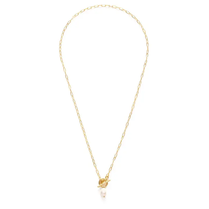 Toggle Clasp with Pearl Necklace
