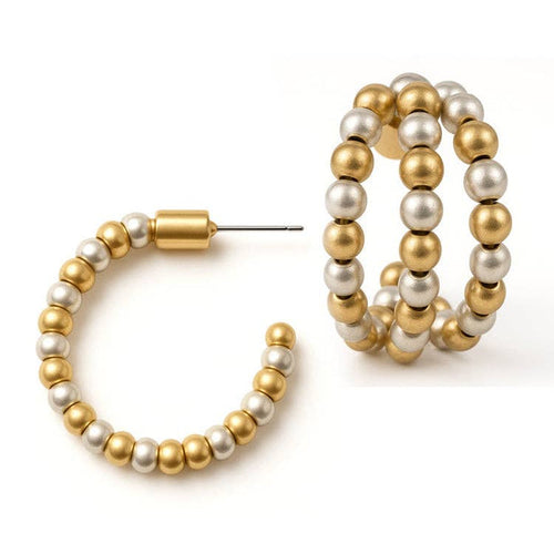Triple Layered 1" Hoop Earrings
