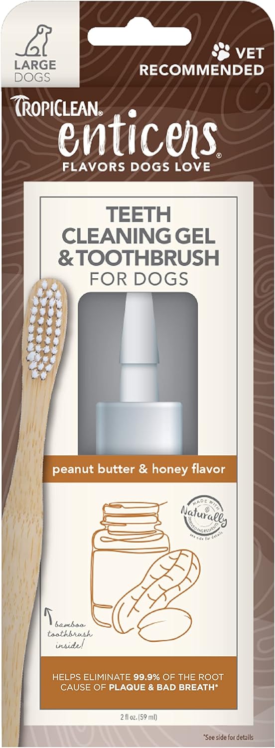 Tropiclean Ent toothbrush-PB Honey : 2 oz - Dog.Dog.Cat.