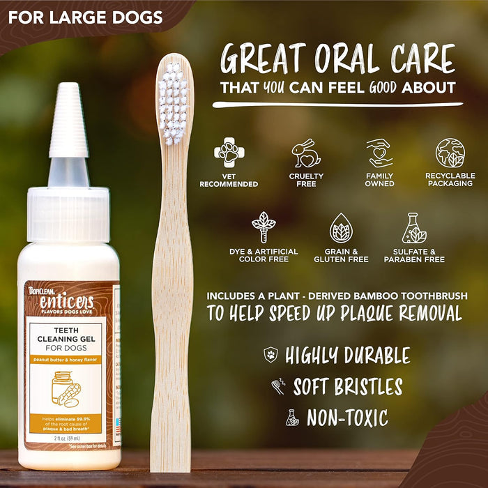 Tropiclean Ent toothbrush-PB Honey : 2 oz - Dog.Dog.Cat.