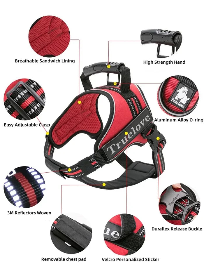 Truelove Outdoor Adventure Big Dog Harness  Model Number: TLH5753 - Dog.Dog.Cat.