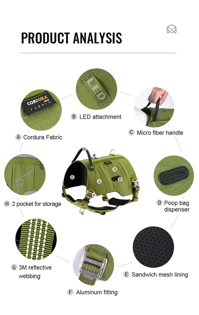 Truelove Tactic Comfortable Cordura Adjust Dog Harness  Model Number:TLB2251 - Dog.Dog.Cat.