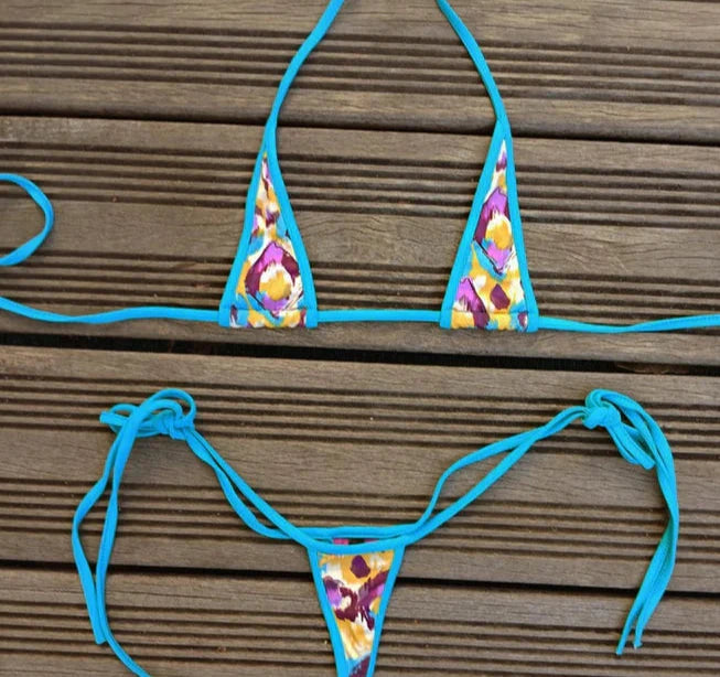 Turq and Purr Micro Bikini Set O/S
