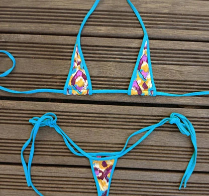 Turq and Purr Micro Bikini Set O/S