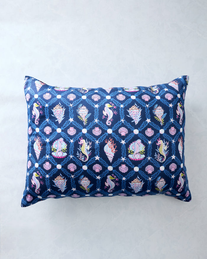 Underwater Enchantment - Eco Satin Pillowcase - Navy - Printfresh