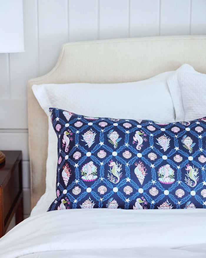 Underwater Enchantment - Eco Satin Pillowcase - Navy - Printfresh
