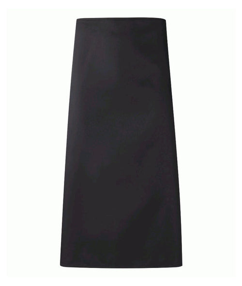 Unisex long apron no pocket 65% polyester 35% cotton 195GSM with herringbone tape ties plain front customizable