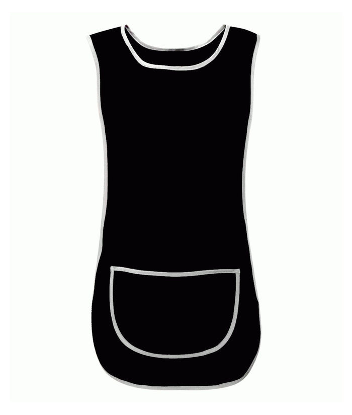 Tabard Unisex Contrast with contrast bound edges one large front pocket adjustable side tabs 65% polyester 35% cotton 195GSM
