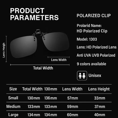 UV400 Polarized Flip-Up Clip-On Sunglasses - Universal Fit for Driving Pantsnsox