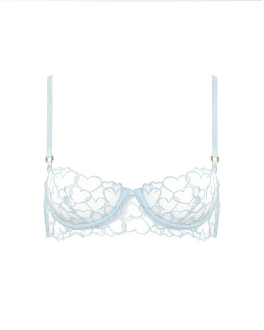 Valentina Heart Balcony Bra Ice Water Blue