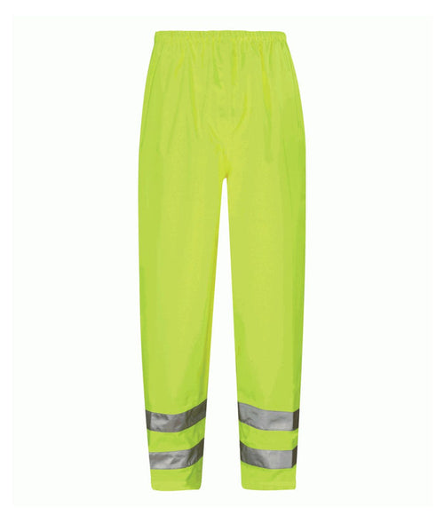 Viking Breathable Over Trousers hi-vis with sewn reflective tape elasticated waist stud-adjustable hems and side access pockets