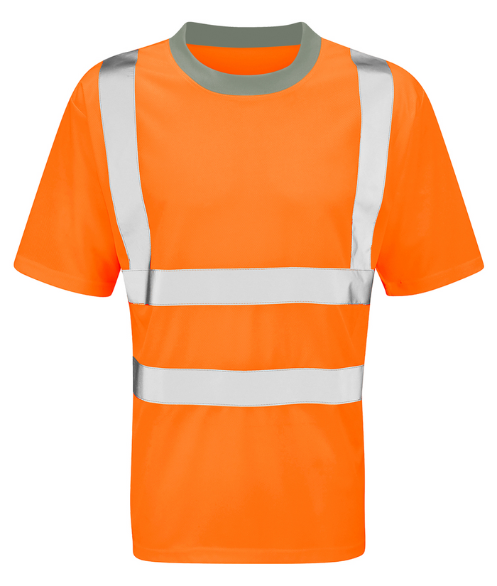 Viper Hi Vis T-Shirt Orange with sewn-on reflective tape 360° visibility 100% polyester 160GSM EN ISO 20471 Class 2