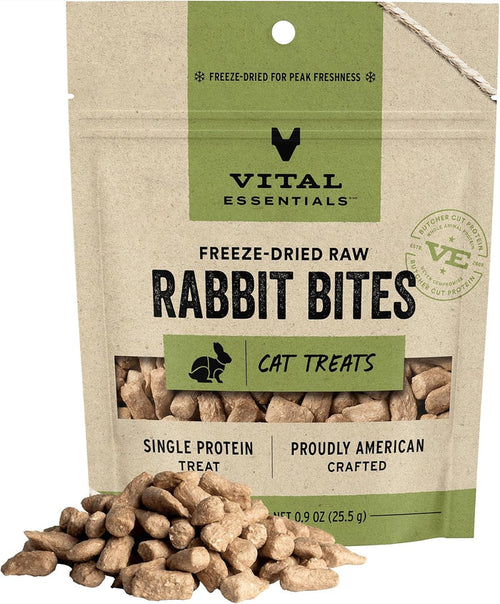 Vital Essential Cat Treats-Rabbit Bites : .9 oz - Dog.Dog.Cat.