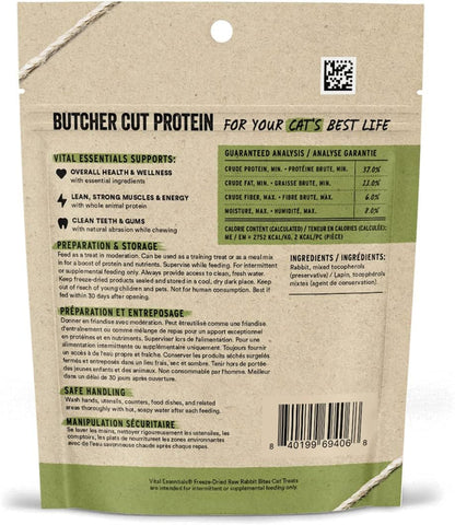 Vital Essential Cat Treats-Rabbit Bites : .9 oz - Dog.Dog.Cat.