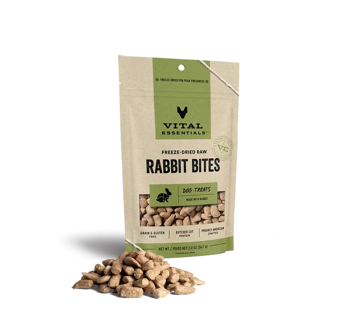 Vital Essentials Rabbit Bites - Dog.Dog.Cat.