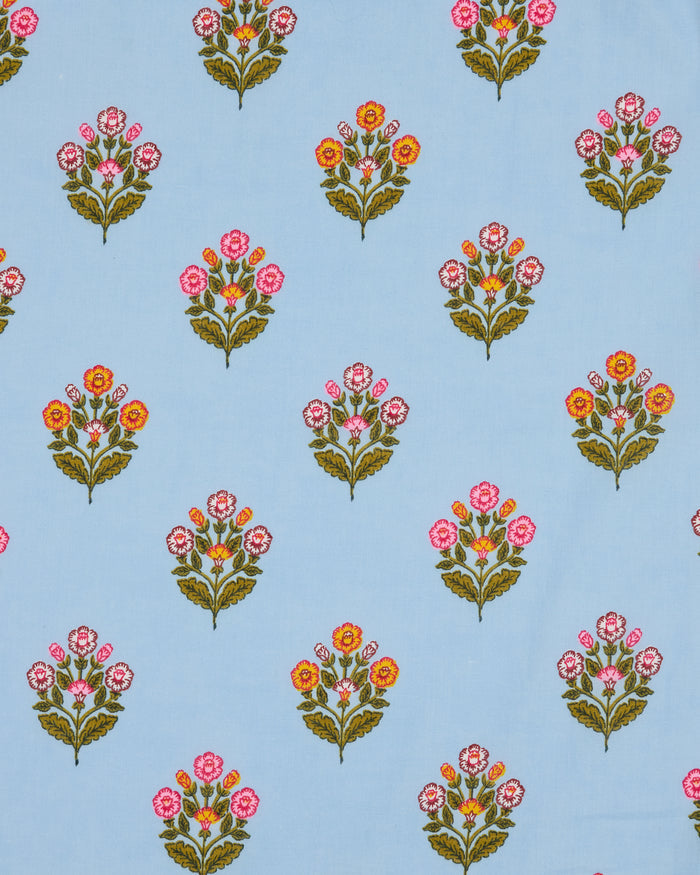 Wildflower Walks - Emmie Skirt & Jordan Blouse Set - Soft Blue - Printfresh