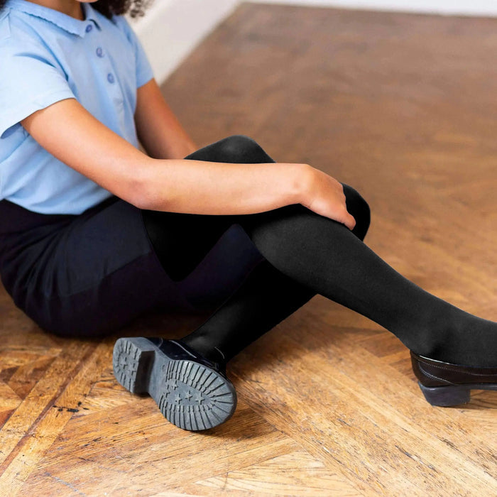 Winter School Cotton Tights - Black Pantsnsox