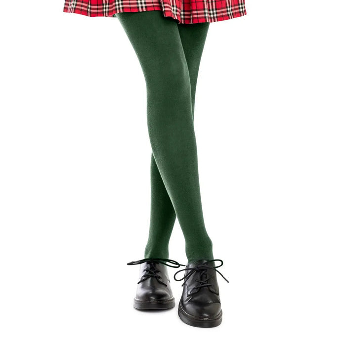 Winter School Cotton Tights - Green Pantsnsox