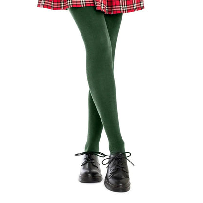 Winter School Cotton Tights - Green Pantsnsox