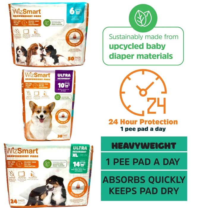 Wizsmart Dog Pads-Ultra 30 : 23.5 x 22" - Dog.Dog.Cat.