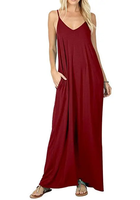 Women Full Slip Long Loose Camisole Liner Dress Under Dress Liner Pantsnsox