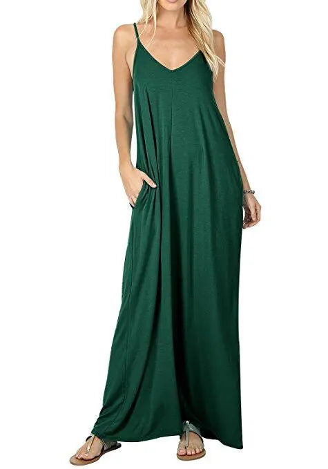 Women Full Slip Long Loose Camisole Liner Dress Under Dress Liner Pantsnsox