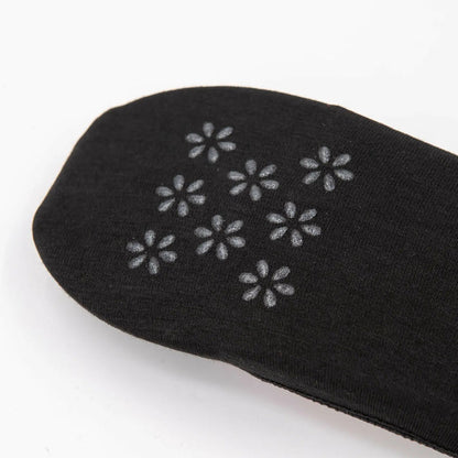 Womens Anti-Slip No Show Socks Ladies Low Cut Plain Black White Flesh 2-8 - Pantsnsox
